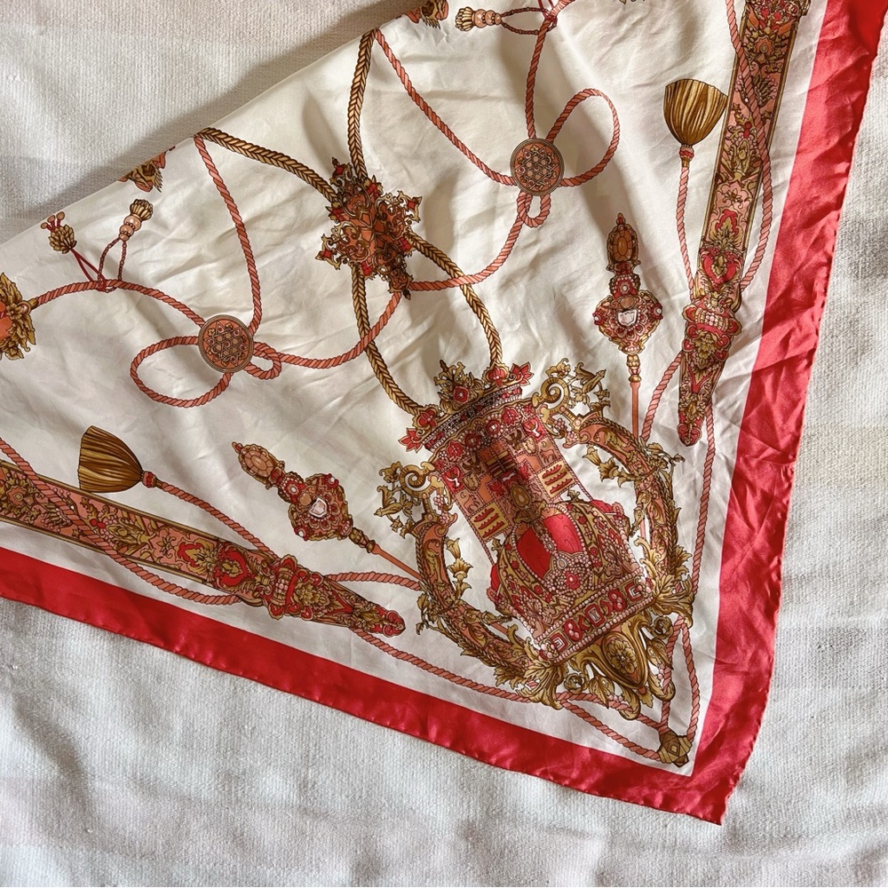 Olivera 100% silk vintage equestrian large square‎ Scarf